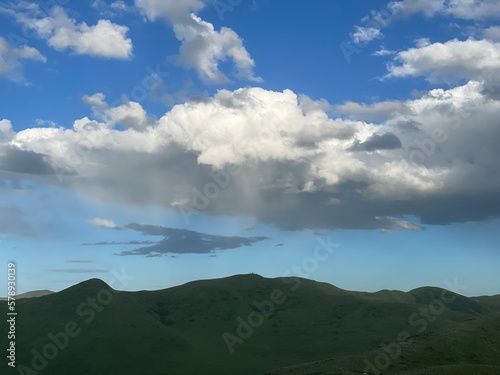 clouds in the mountains