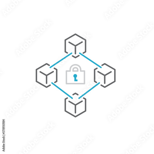 ブロックチェーン技術のイメージアイコン