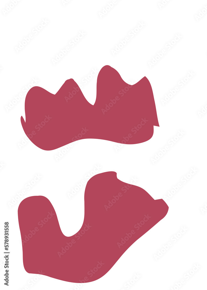Red Abstract Shapes Decor Red Abstract Shapes Decor