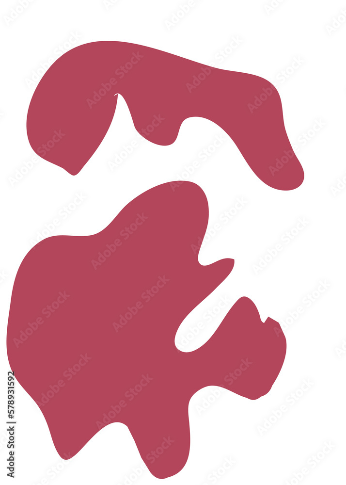 Red Abstract Shapes Decor Red Abstract Shapes Decor