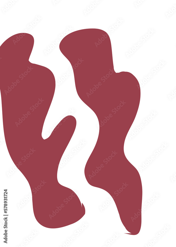 Red Abstract Shapes Decor Red Abstract Shapes Decor