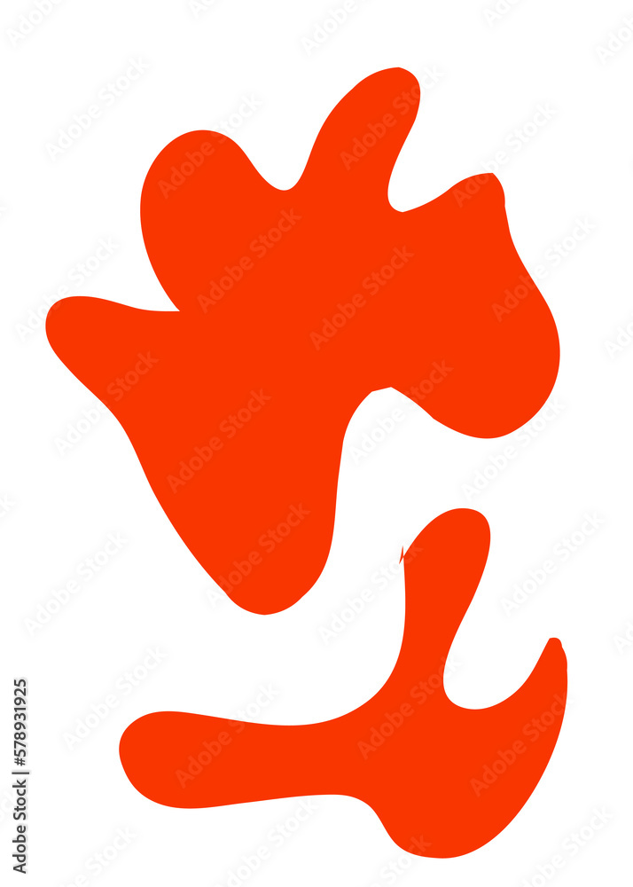 Obraz premium Red Abstract Shapes Decor