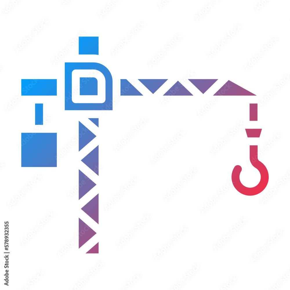 Vector Design Tower Crane Icon Style Vector Design Tower Crane Icon Style