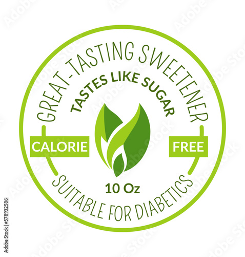 Great tasting sweetener, tastes like sugar label