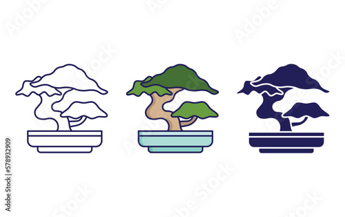 bonsai vector icon