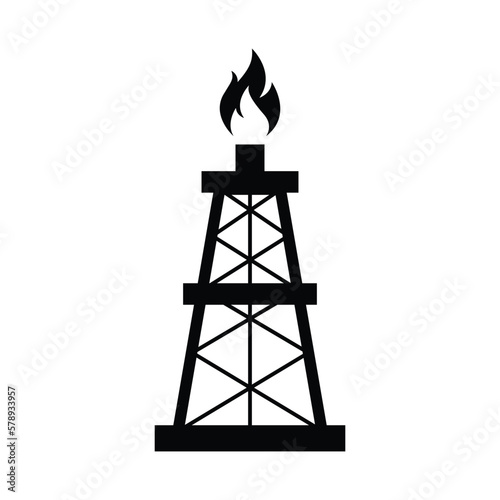 Oli derrick icon design. isolated on white background. vector illustration