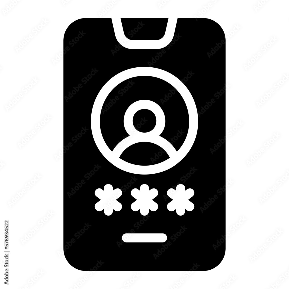 password glyph icon
