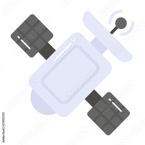 Artificial satellite vector design in modern style, easy to use icon