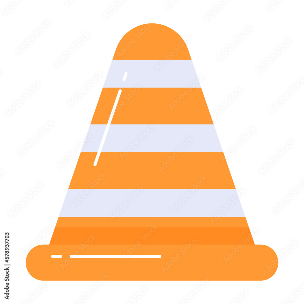 Traffic cone vector design in trendy style, easy to use icon Traffic cone vector design in trendy style, easy to use icon