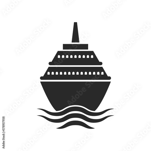 Fototapete Cruise ship Logo icon