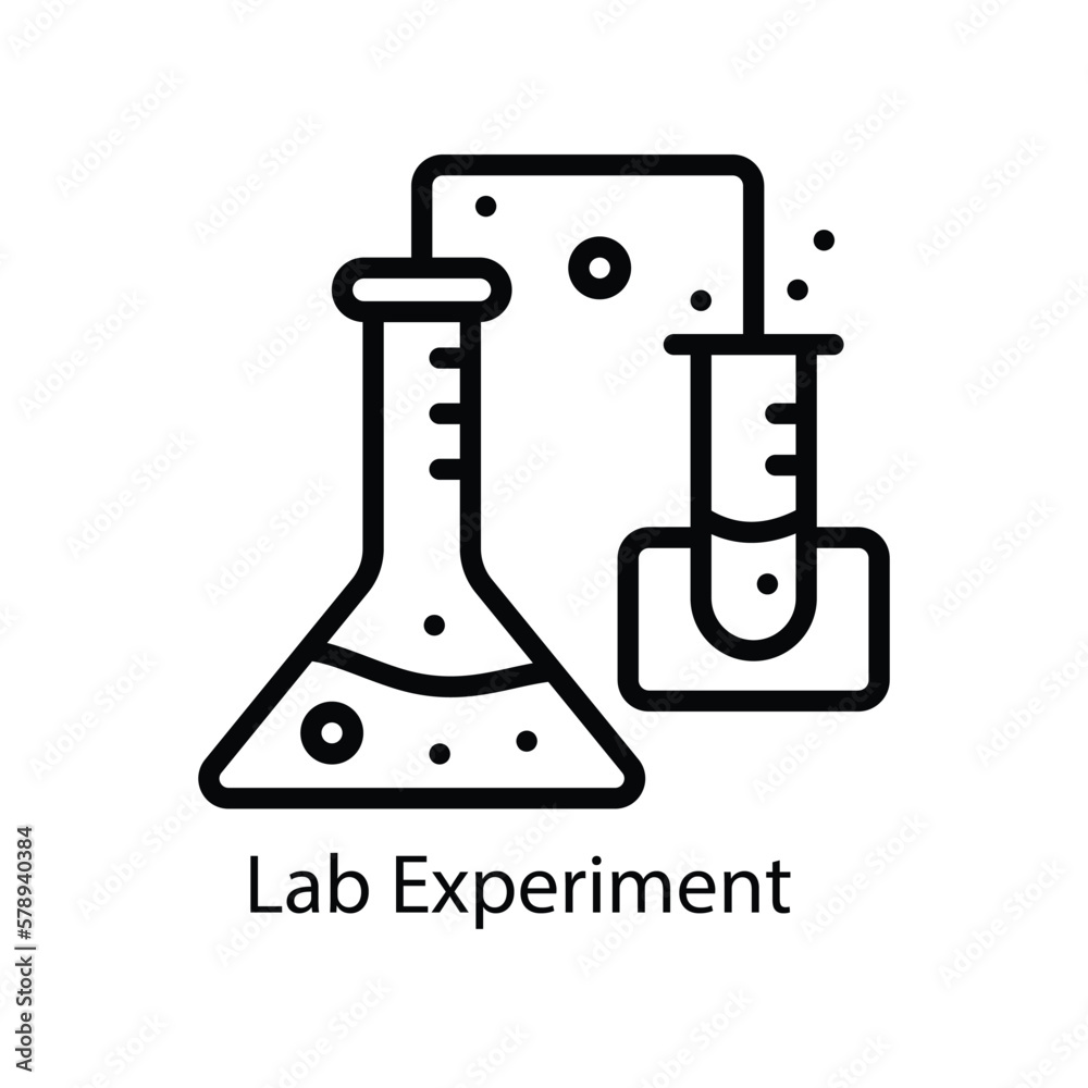 Lab Experiment Vector Outline Icons. Simple stock illustration stock Lab Experiment Vector Outline Icons. Simple stock illustration stock