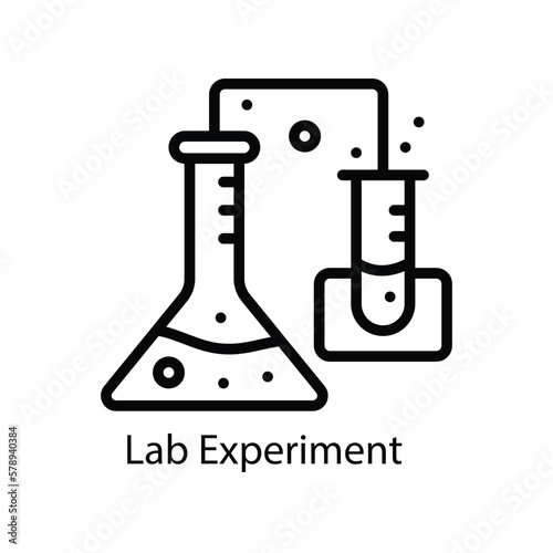 Lab Experiment Vector Outline Icons. Simple stock illustration stock
