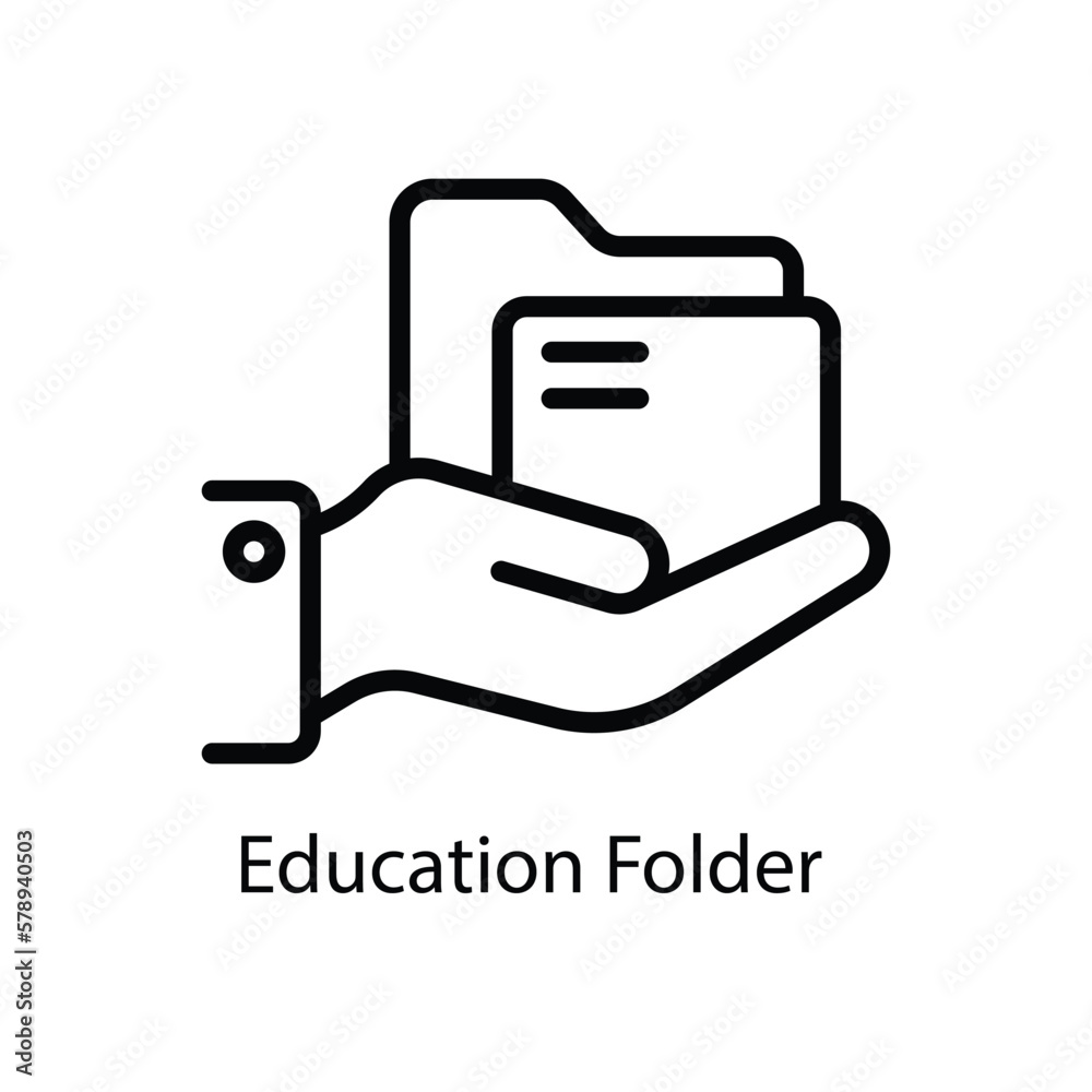 Education Folder Vector Outline Icons. Simple stock illustration stock Education Folder Vector Outline Icons. Simple stock illustration stock