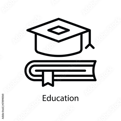 Education Vector Outline Icons. Simple stock illustration stock