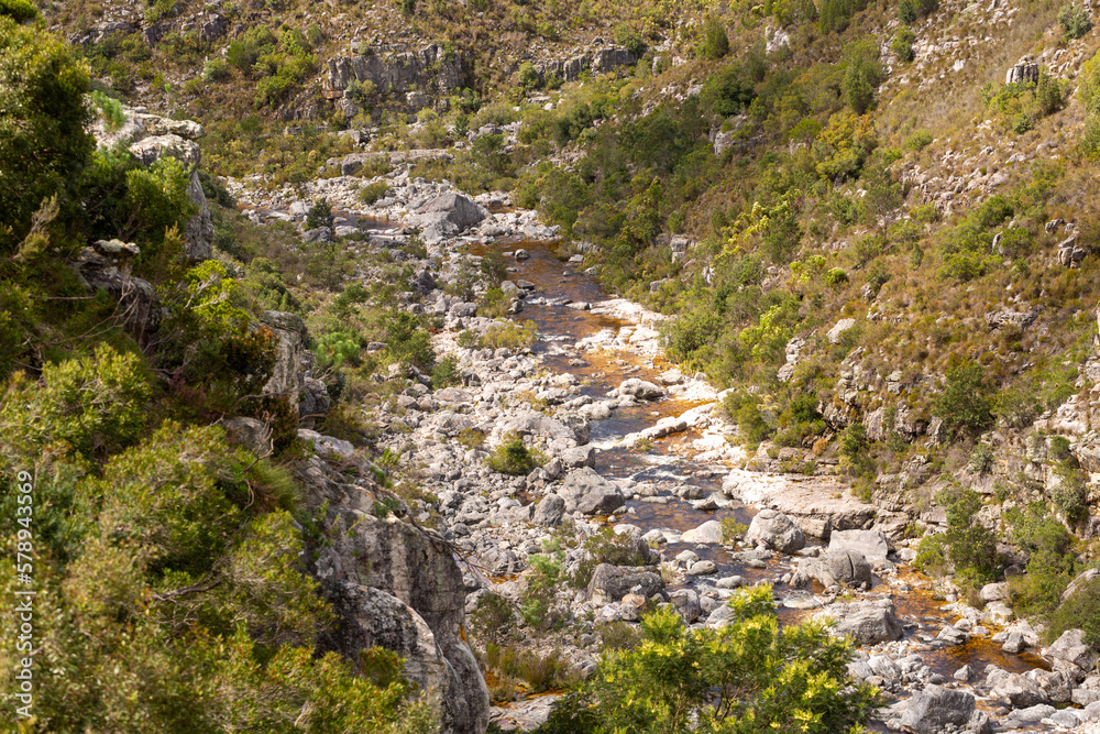 Landscape in the Bain's Kloof, Western Cape of South Africa