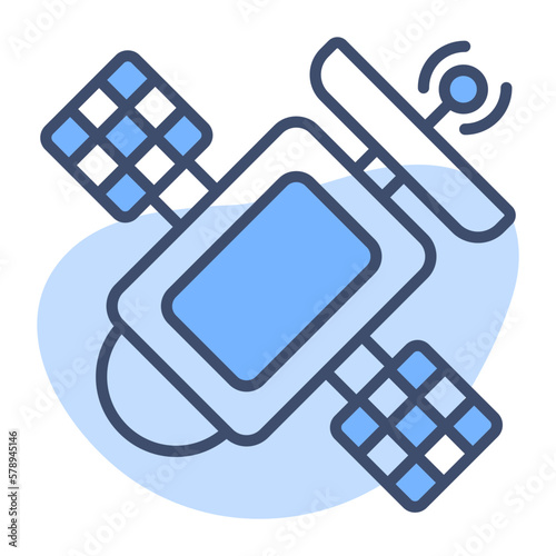 Artificial satellite vector design in modern style, easy to use icon