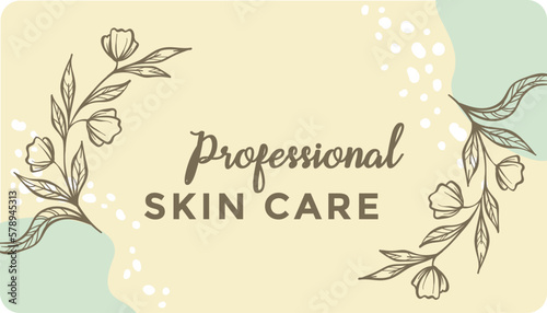 Professional skin care, beautician business card