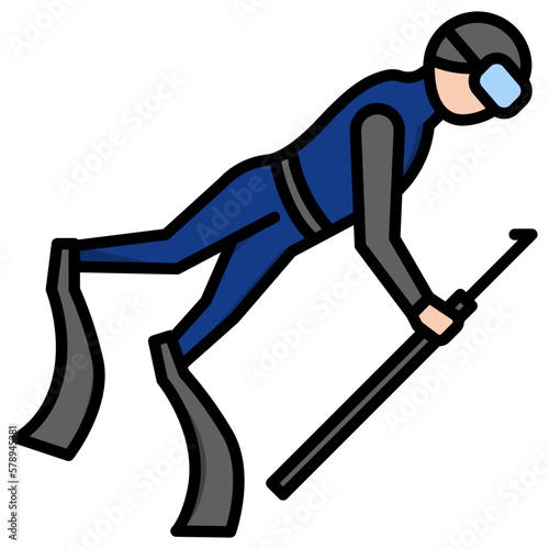 spearfishing line icon
