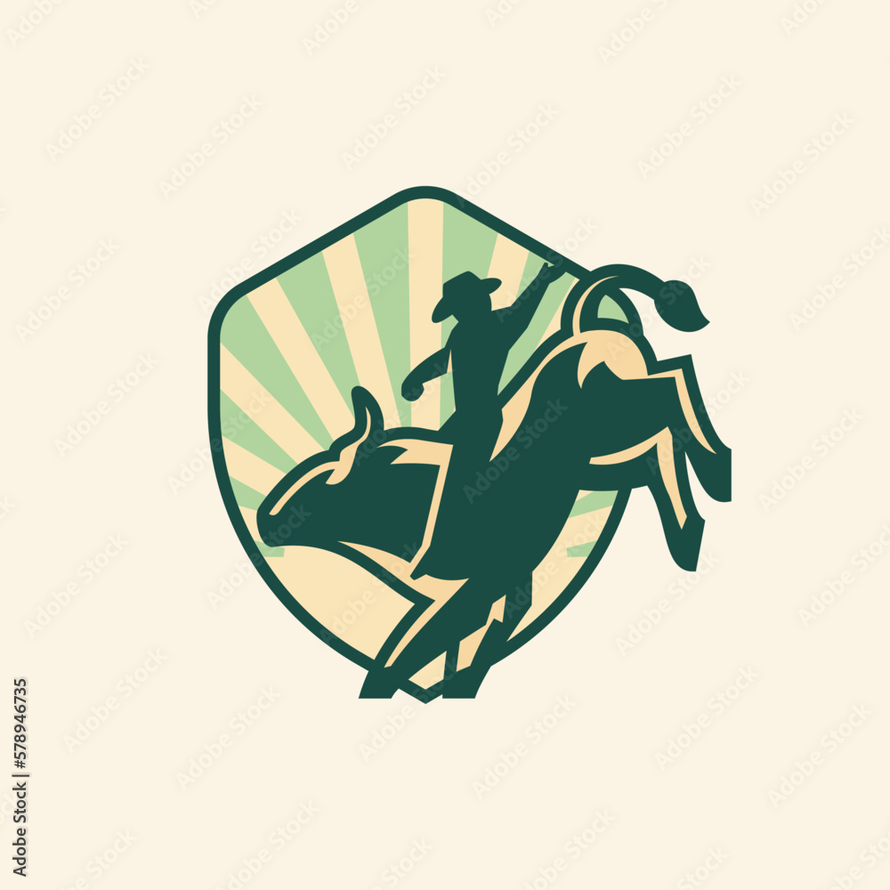 Fototapeta premium Shield Rodeo Logo
