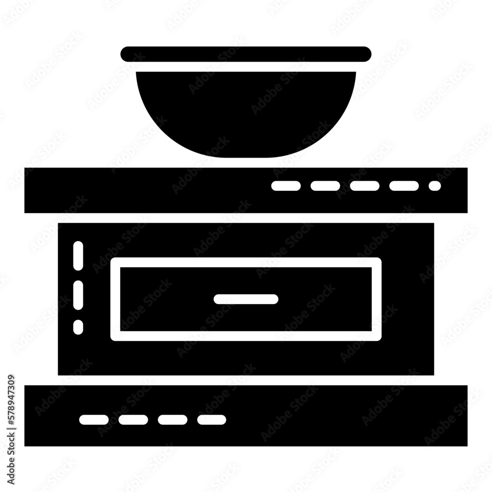 Obraz premium bowl on the table icon