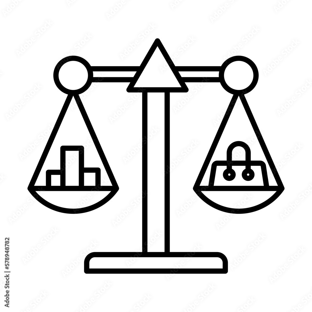 Business icon with supply and demand icon. supply and demand is described by the balance of market supply and demand scales Business icon with supply and demand icon. supply and demand is described by the balance of market supply and demand scales