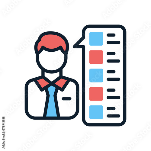 Employee Skills icon in vector. Logotype
