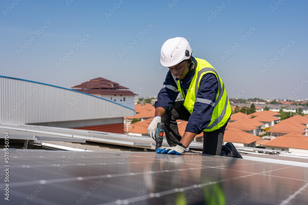 Professional engineer work to maintenance of photovoltaic panel system. Professional engineer work to maintenance of photovoltaic panel system.