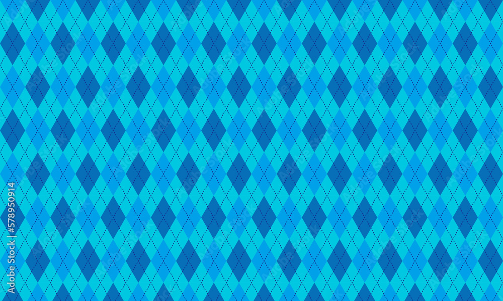Fototapeta premium アーガイル青パターン