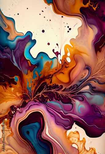 abstract, surreal, and dynamic elements, Marbled texture, Ai generated, generative Ai