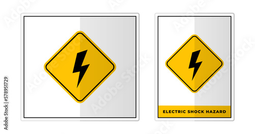 Free Download Electric shock hazard Sign Label Symbol Icon Vector Illustration - GFXLoad