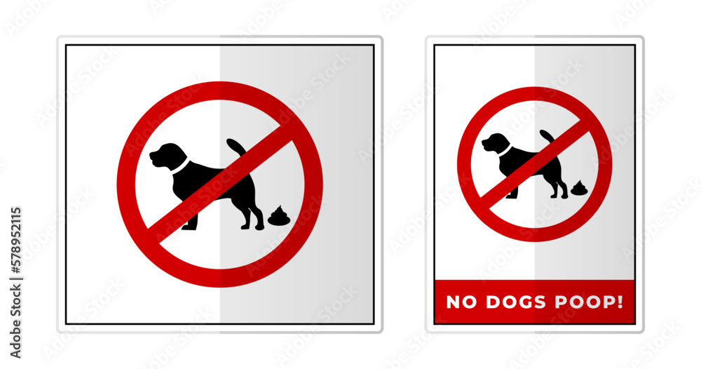 No dogs poop Sign Label Symbol Icon Vector Illustration No dogs poop Sign Label Symbol Icon Vector Illustration