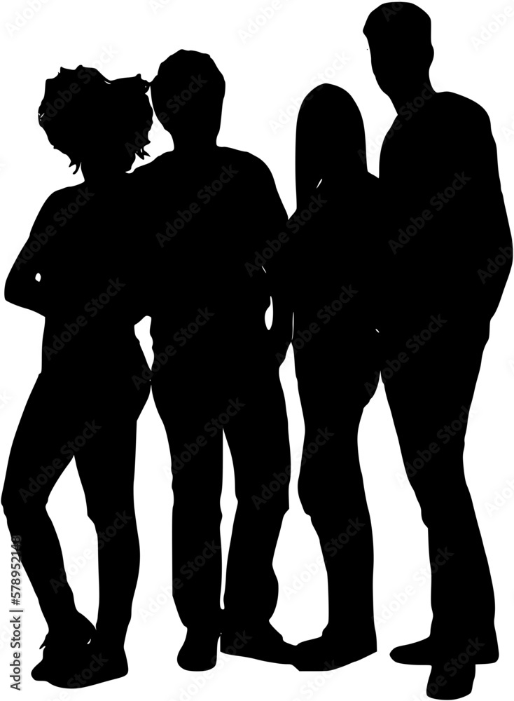 a group of people silhouette