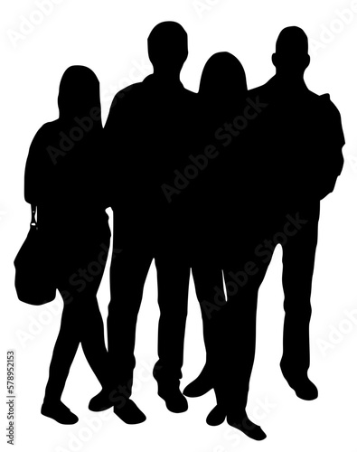 a group of people silhouette