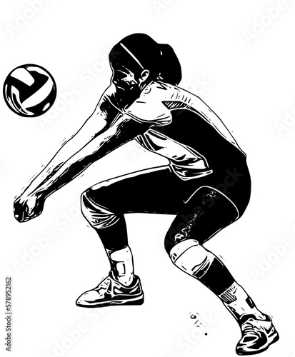 volleyball player silhouette