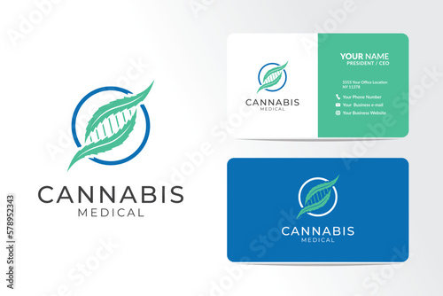 Cannabis logo design for medical, health, reseach or pharmacy business company