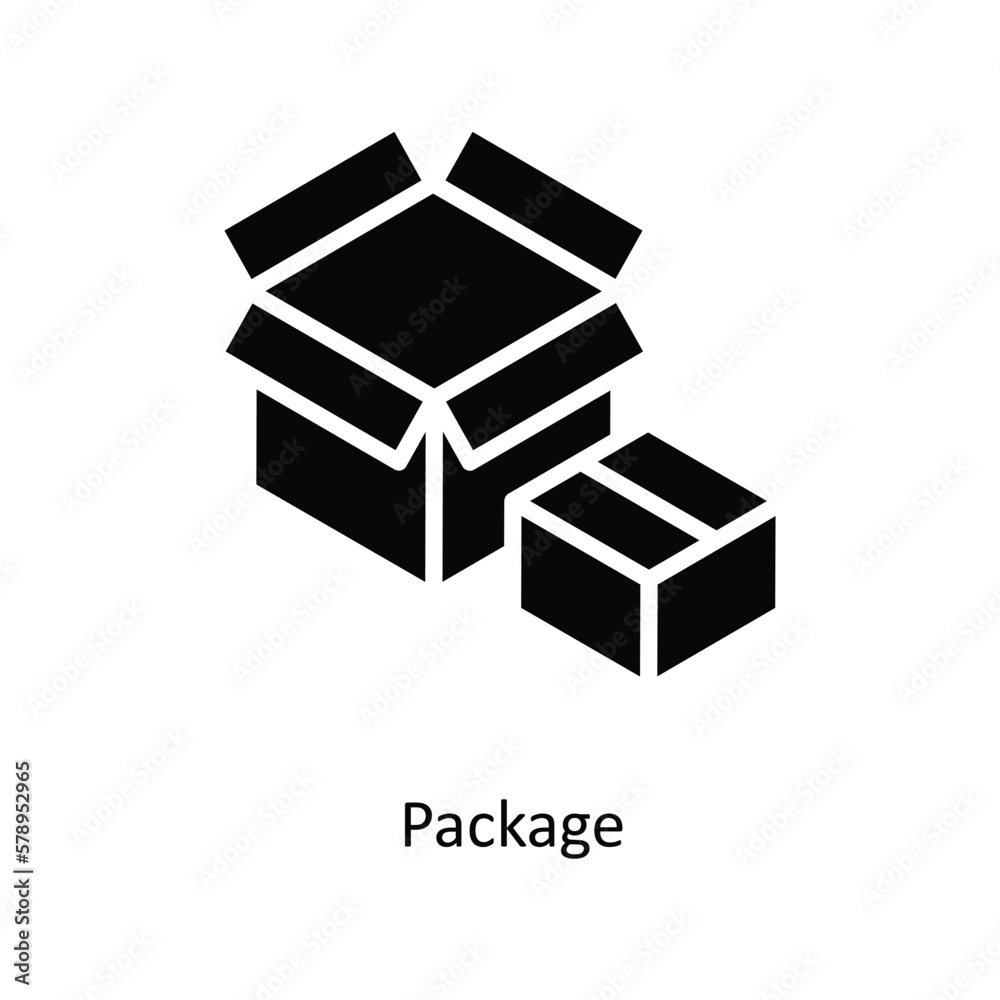 Package Vector Solid Icons. Simple stock illustration stock