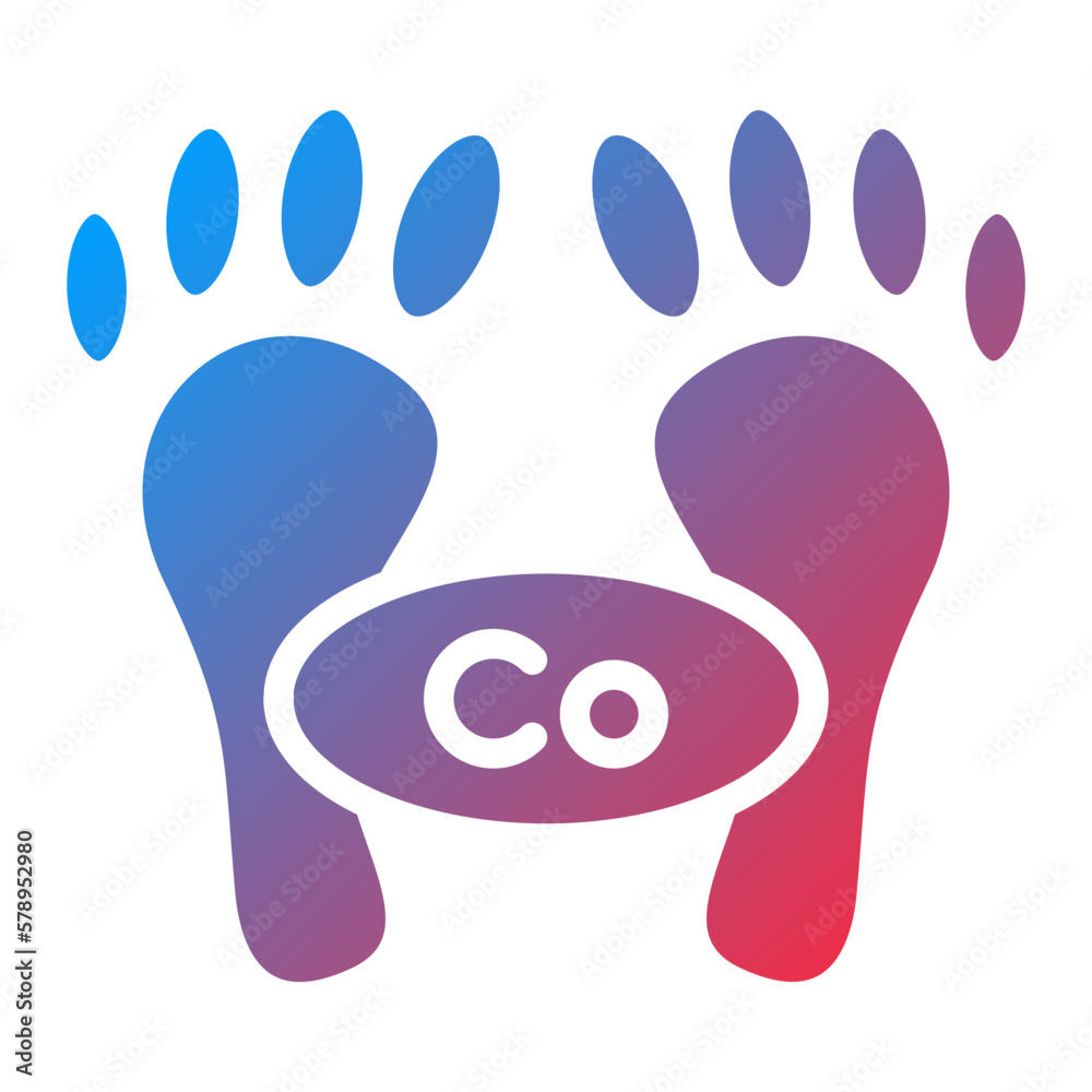 Fototapeta premium Vector Design Carbon Footprint Icon Style