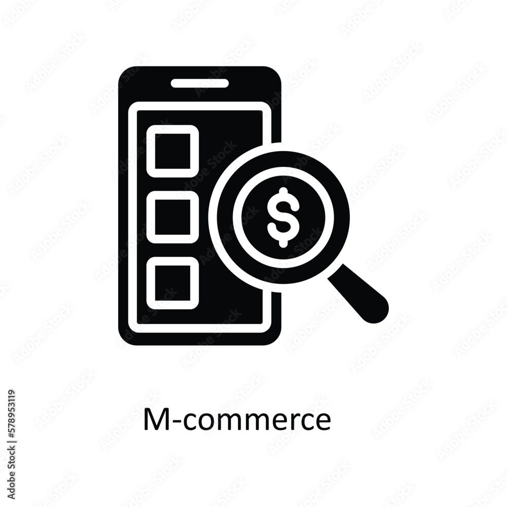 M-commerce Vector Solid Icons. Simple stock illustration stock M-commerce Vector Solid Icons. Simple stock illustration stock
