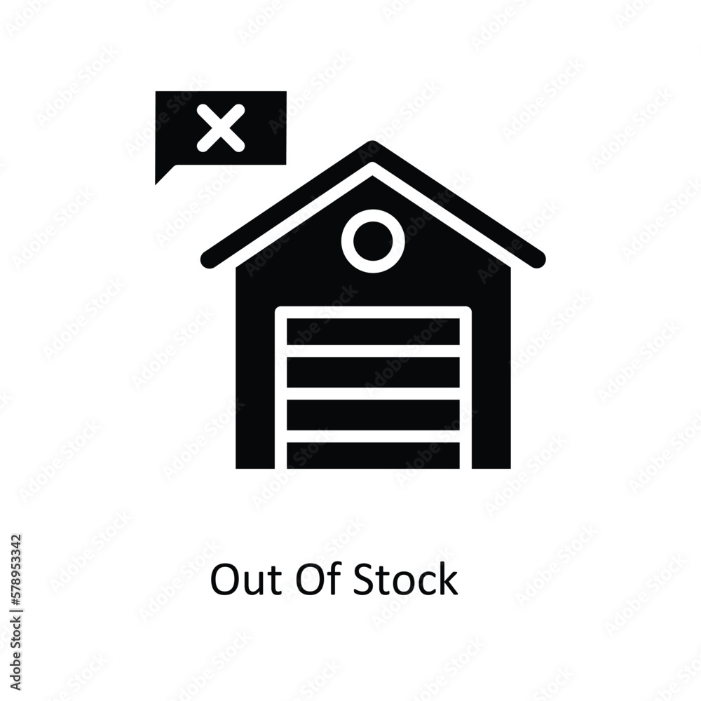 Out Of Stock Vector Solid Icons. Simple stock illustration stock Out Of Stock Vector Solid Icons. Simple stock illustration stock