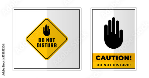 Do not Disturb Sign Label Symbol Icon Vector Illustration