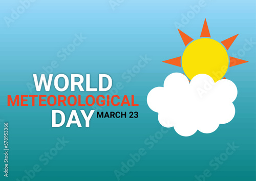 World Meteorological Day Vector Illustration. Suitable for greeting card, poster and banner