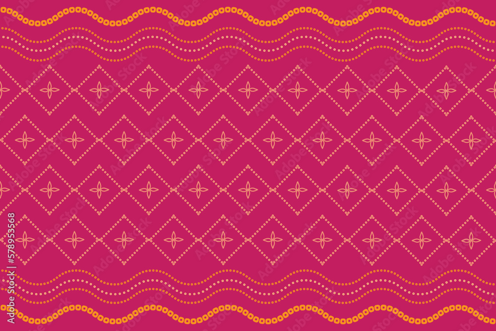 Ethnic India Bhandhani seamless pattern, Traditional Ethnic India Bandhani pattern damask ornament, Indian motif, floral element for tile pattern, bandhani saree, background. Ethnic India Bhandhani seamless pattern, Traditional Ethnic India Bandhani pattern damask ornament, Indian motif, floral element for tile pattern, bandhani saree, background.