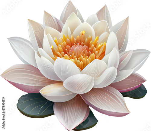 lotus flower transparent background - Generative AI
