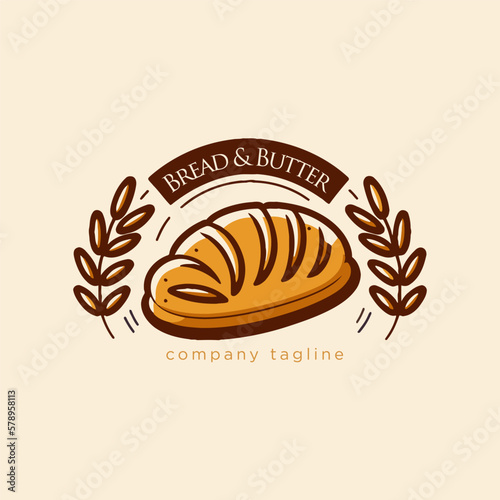 Bread logo. Bakery and pastry shop logo. Vector illustration.
