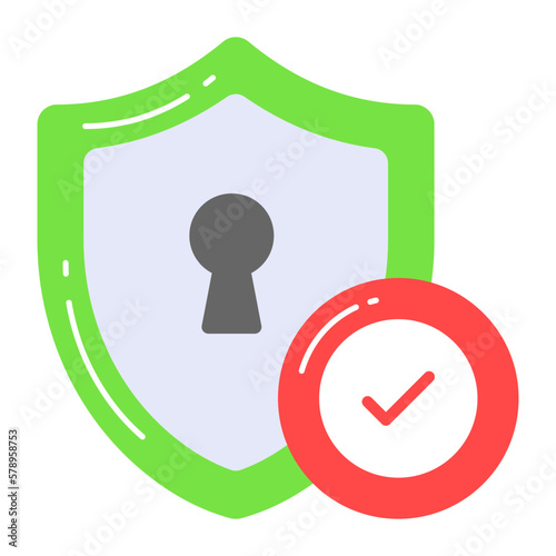 Protection shield vector design in modern style, easy to use icon