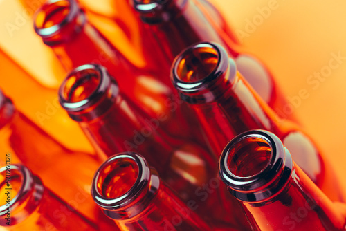 brown glass bottles for advertising still lifes photo