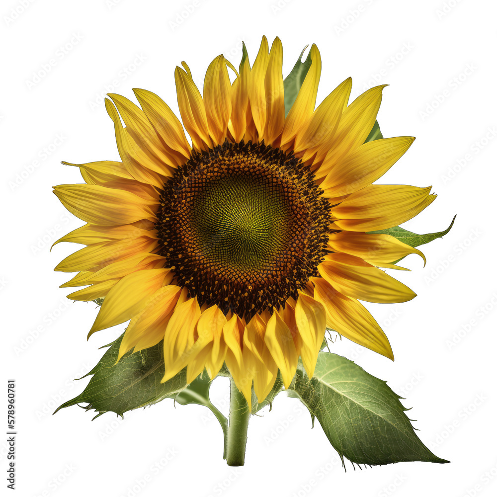 Naklejka premium sunflower, transparent background png