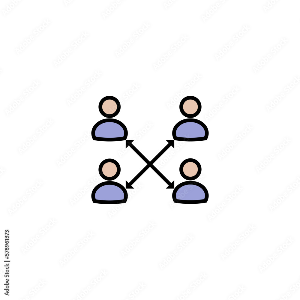 Synergy and partnership concept icon isolated on white background Synergy and partnership concept icon isolated on white background