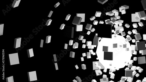 abstract 3d background with squares