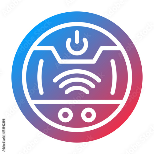 Vector Design Robot Vaccum Icon Style